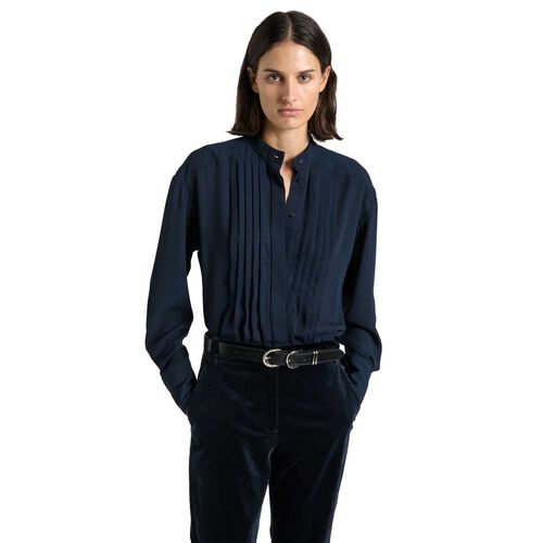 Cue Georgette Pin Tuck Pleated Blouse